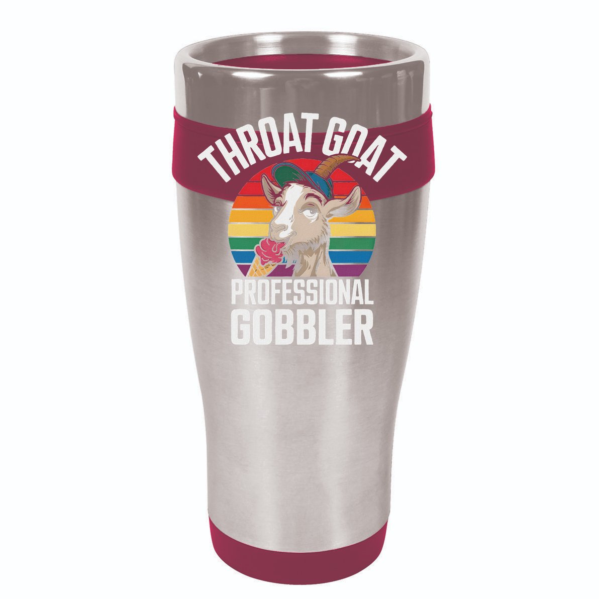 Throat Goat Professional Gobbler Funny Retro Gag Adult Humor Cooling Performance Long Sleeve Crew