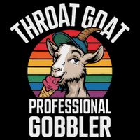Throat Goat Professional Gobbler Funny Retro Gag Adult Humor Women's V-Neck T-Shirt