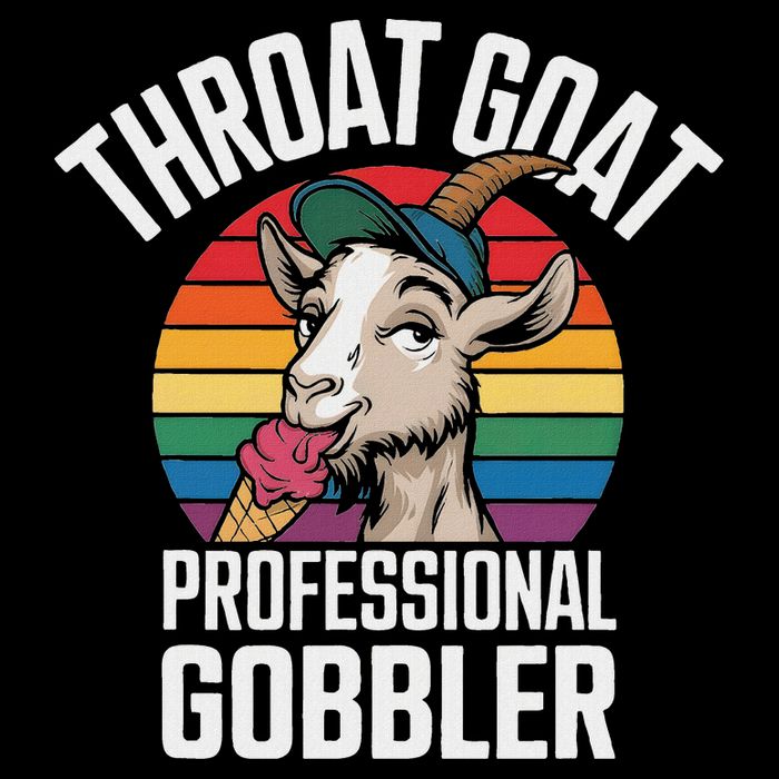 Throat Goat Professional Gobbler Funny Retro Gag Adult Humor Women's V-Neck T-Shirt