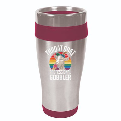 Throat Goat Professional Gobbler Funny Retro Gag Adult Humor 16oz Travel Tumbler