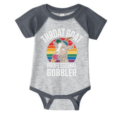 Throat Goat Professional Gobbler Funny Retro Gag Adult Humor Infant Baby Jersey Bodysuit