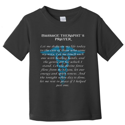 Therapy Gift Prayer Of Massage Therapist Toddler T-Shirt