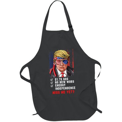 Trump Gas Prices Miss Me Yet Full-Length Apron With Pockets