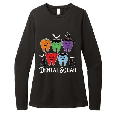 Teeth Ghost Pumpkin Dental Squad Dentist Halloween Cool Gift Womens CVC Long Sleeve Shirt