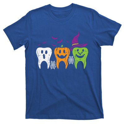 Teeth Ghost Pumpkin Witch Cute Dental Halloween Dentist Gift T-Shirt