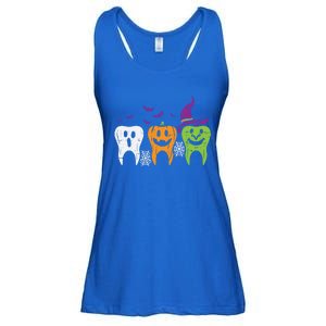 Teeth Ghost Pumpkin Witch Cute Dental Halloween Dentist Gift Ladies Essential Flowy Tank