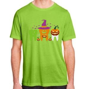 Teeth Ghost Pumpkin Witch Cute Dental Halloween Cool Gift Adult ChromaSoft Performance T-Shirt