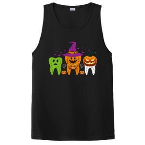 Teeth Ghost Pumpkin Witch Cute Dental Halloween Cool Gift PosiCharge Competitor Tank