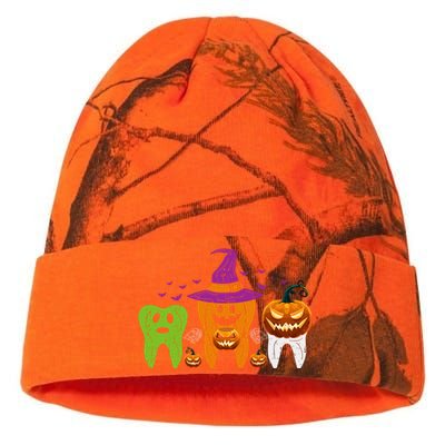 Teeth Ghost Pumpkin Witch Cute Dental Halloween Cool Gift Kati Licensed 12" Camo Beanie