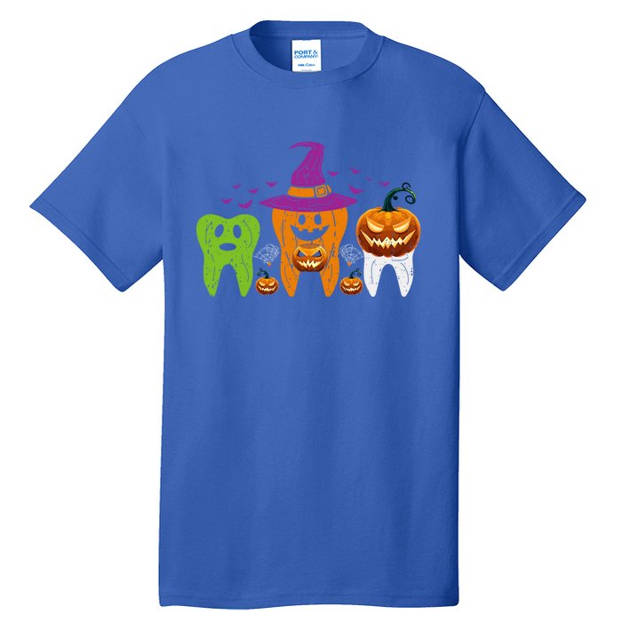 Teeth Ghost Pumpkin Witch Cute Dental Halloween Cool Gift Tall T-Shirt