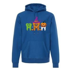 Teeth Ghost Pumpkin Witch Cute Dental Halloween Cool Gift Premium Hoodie