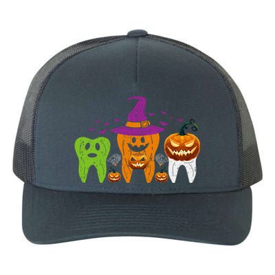 Teeth Ghost Pumpkin Witch Cute Dental Halloween Cool Gift Yupoong Adult 5-Panel Trucker Hat