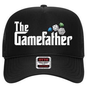 The Gamefather Playing Board Games High Crown Mesh Back Trucker Hat