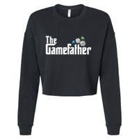 The Gamefather Playing Board Games Cropped Pullover Crew
