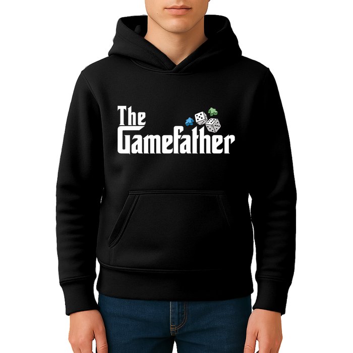 The Gamefather Playing Board Games Kids Hoodie