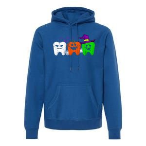 Teeth Ghost Pumpkin Witch Cute Dental Halloween Dentist Gift Premium Hoodie