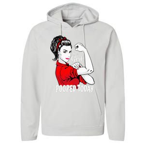 This Girl Pooped Today Humor I Pooped Today Performance Fleece Hoodie