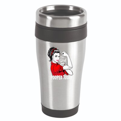 This Girl Pooped Today Humor I Pooped Today 16oz Travel Tumbler