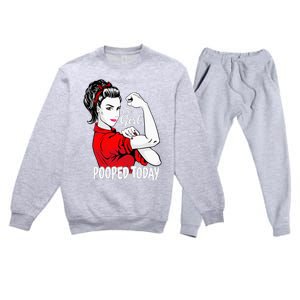 This Girl Pooped Today Humor I Pooped Today Premium Crewneck Sweatsuit Set