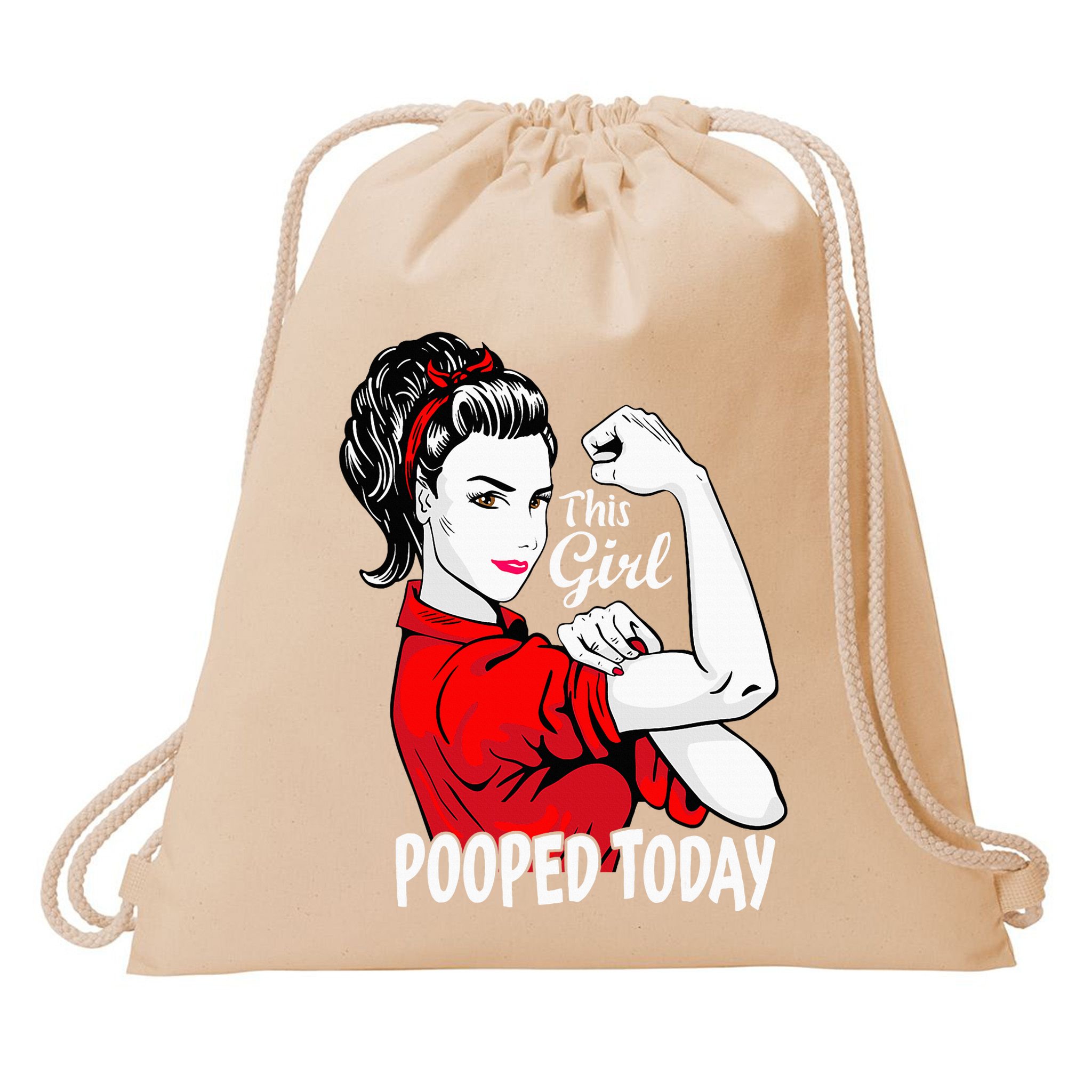 This Girl Pooped Today Humor I Pooped Today Drawstring Bag