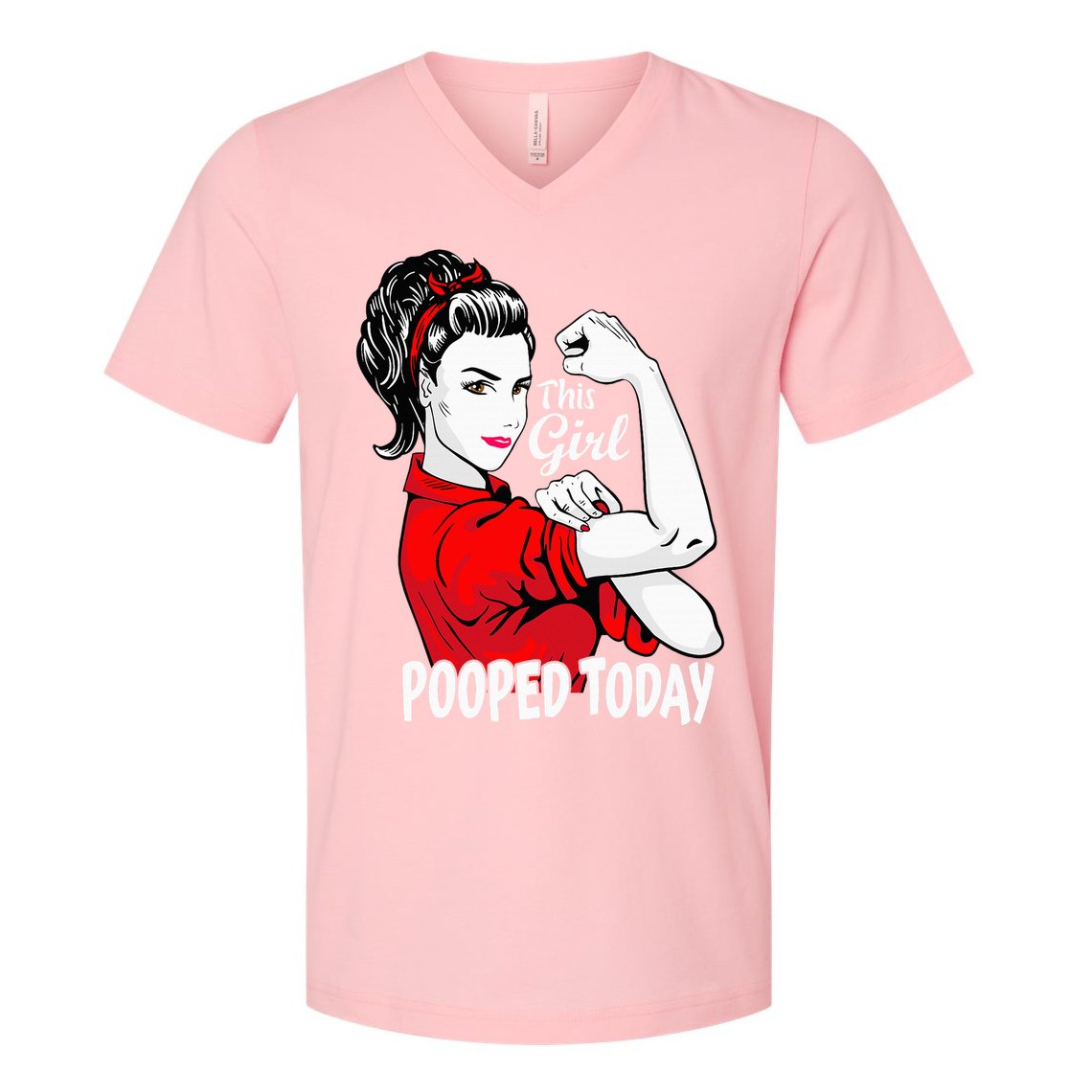 This Girl Pooped Today Humor I Pooped Today V-Neck T-Shirt