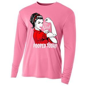 This Girl Pooped Today Humor I Pooped Today Cooling Performance Long Sleeve Crew