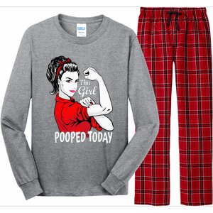 This Girl Pooped Today Humor I Pooped Today Long Sleeve Pajama Set