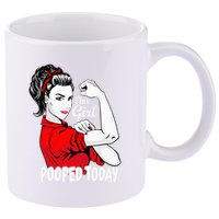 This Girl Pooped Today Humor I Pooped Today 11oz C Handle Ceramic Mug