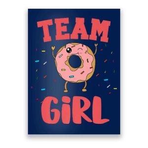 Team Girl Pink Gender Reveal Party Donut Baby Shower Poster