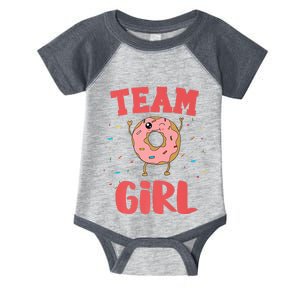 Team Girl Pink Gender Reveal Party Donut Baby Shower Infant Baby Jersey Bodysuit