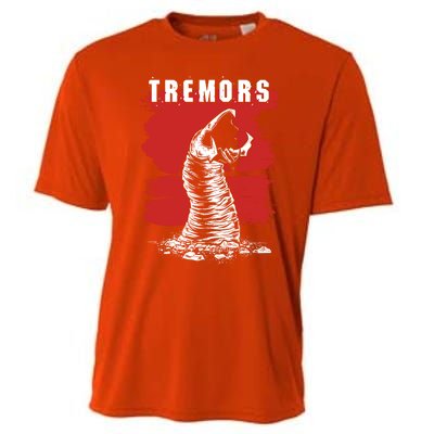 Tremors Graboid Paint Smear Portrait Logo Gift Cooling Performance Crew T-Shirt