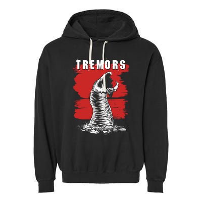 Tremors Graboid Paint Smear Portrait Logo Gift Garment-Dyed Fleece Hoodie