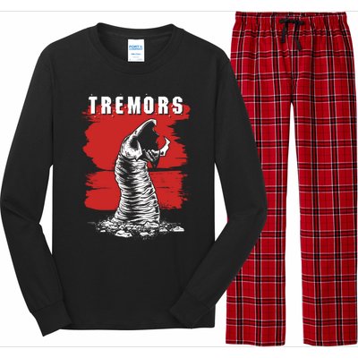 Tremors Graboid Paint Smear Portrait Logo Gift Long Sleeve Pajama Set