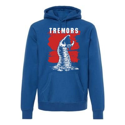 Tremors Graboid Paint Smear Portrait Logo Gift Premium Hoodie