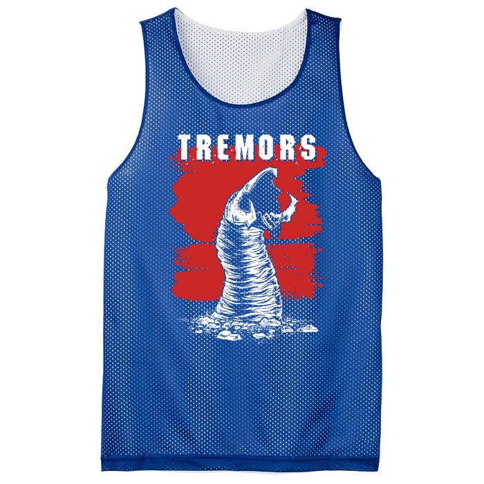 Tremors Graboid Paint Smear Portrait Logo Gift Mesh Reversible Basketball Jersey Tank