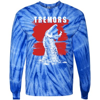 Tremors Graboid Paint Smear Portrait Logo Gift Tie-Dye Long Sleeve Shirt