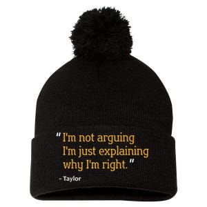 TAYLOR Gift Quote Funny Birthday Personalized Name Idea Pom Pom 12in Knit Beanie