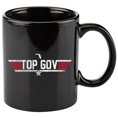 Top Gov Ron DeSantis Top Gov Florida Flag 11oz C Handle Ceramic Mug