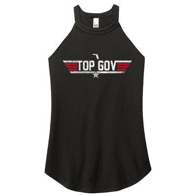 Top Gov Ron DeSantis Top Gov Florida Flag Women's Perfect Tri Rocker Tank