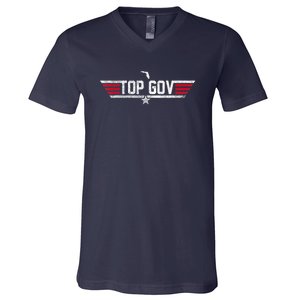 Top Gov Ron DeSantis Top Gov Florida Flag V-Neck T-Shirt