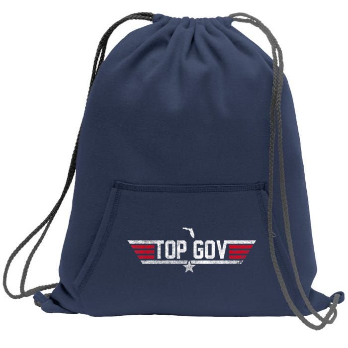 Top Gov Ron DeSantis Top Gov Florida Flag Sweatshirt Cinch Pack Bag