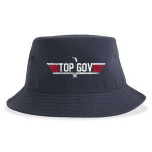 Top Gov Ron DeSantis Top Gov Florida Flag Sustainable Bucket Hat