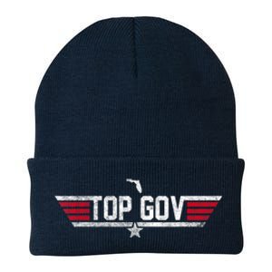 Top Gov Ron DeSantis Top Gov Florida Flag Knit Cap Winter Beanie