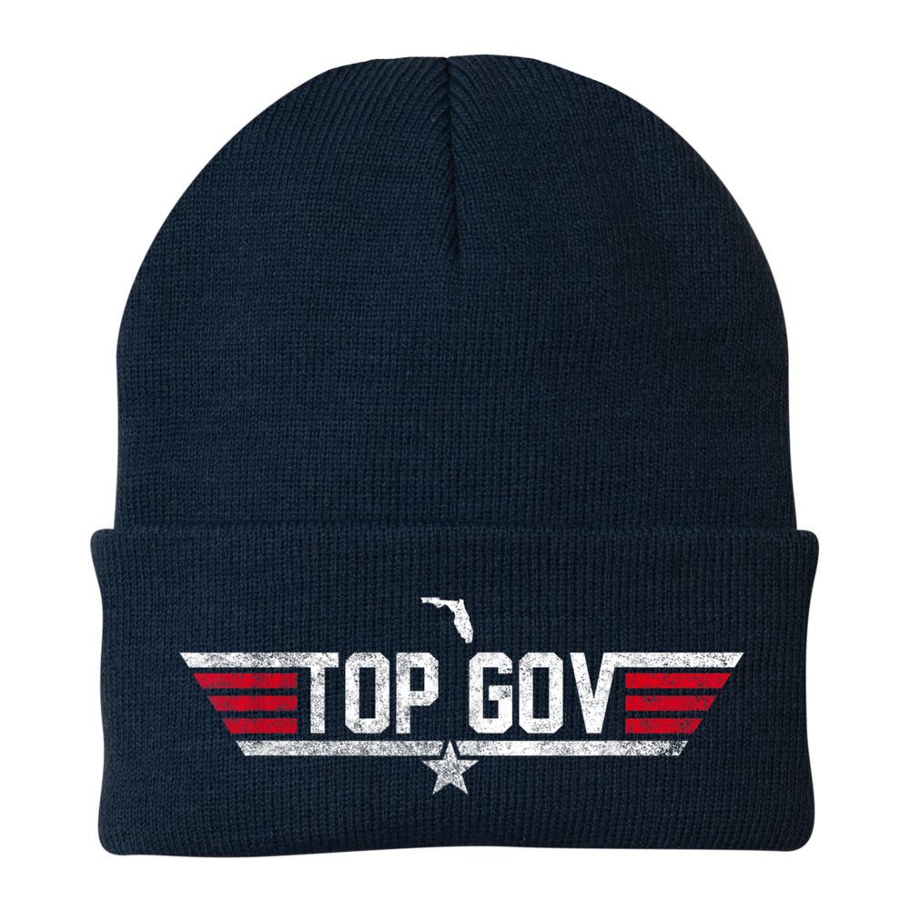 Top Gov Ron DeSantis Top Gov Florida Flag Beanie