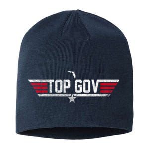 Top Gov Ron DeSantis Top Gov Florida Flag Sustainable Beanie