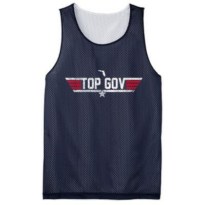 Top Gov Ron DeSantis Top Gov Florida Flag Mesh Reversible Basketball Jersey Tank