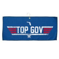 Top Gov Ron DeSantis Top Gov Florida Flag Large Microfiber Waffle Golf Towel