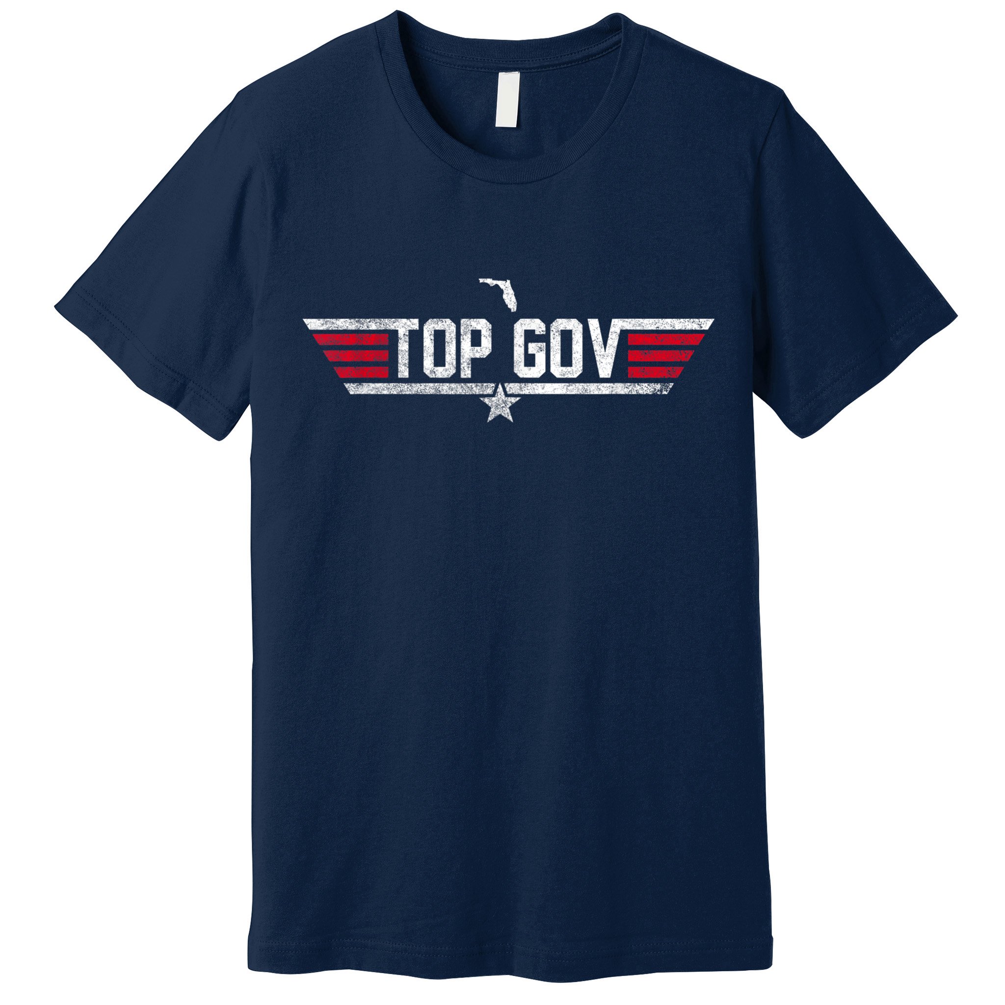 Top Gov Ron DeSantis Top Gov Florida Flag Premium T-Shirt