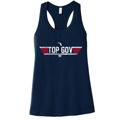 Top Gov Ron DeSantis Top Gov Florida Flag Womens Tank Top