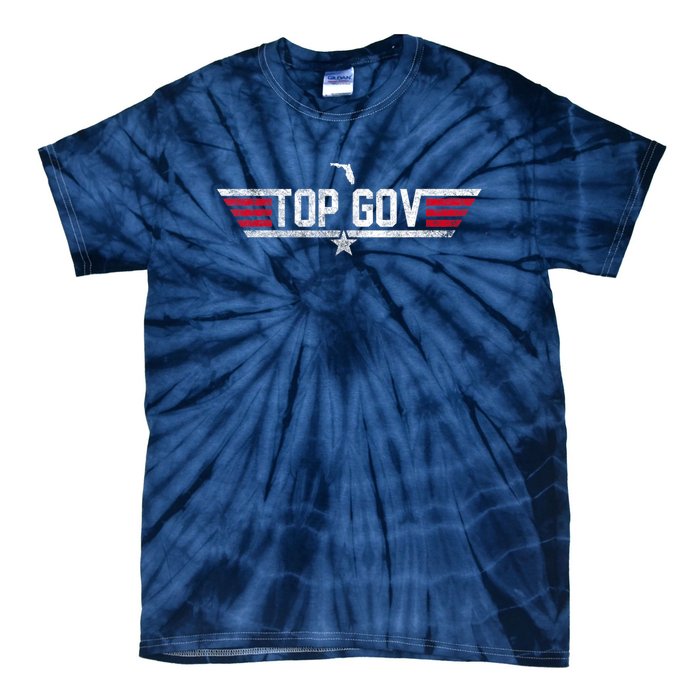 Top Gov Ron DeSantis Top Gov Florida Flag Tie-Dye T-Shirt